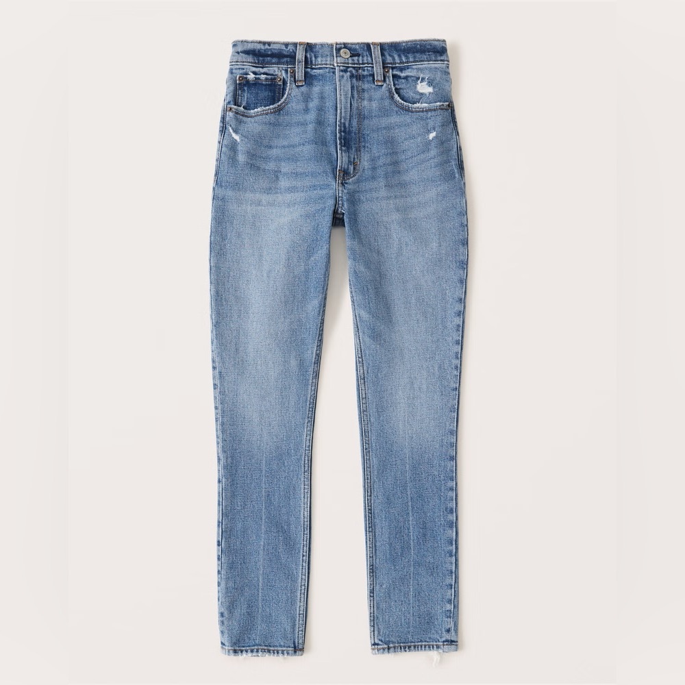 Abercrombie Medium Wash High Rise Skinny Jean Size 27 Short / Petite